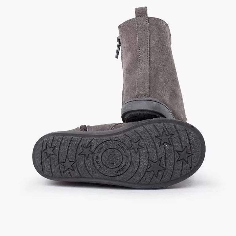 Fashion Pisamonas Bota Borrego Cordones Cremallera Lateral