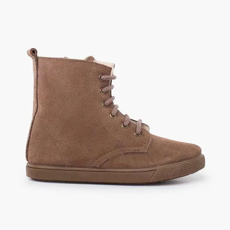 Fashion Pisamonas Bota Borrego Cordones Cremallera Lateral