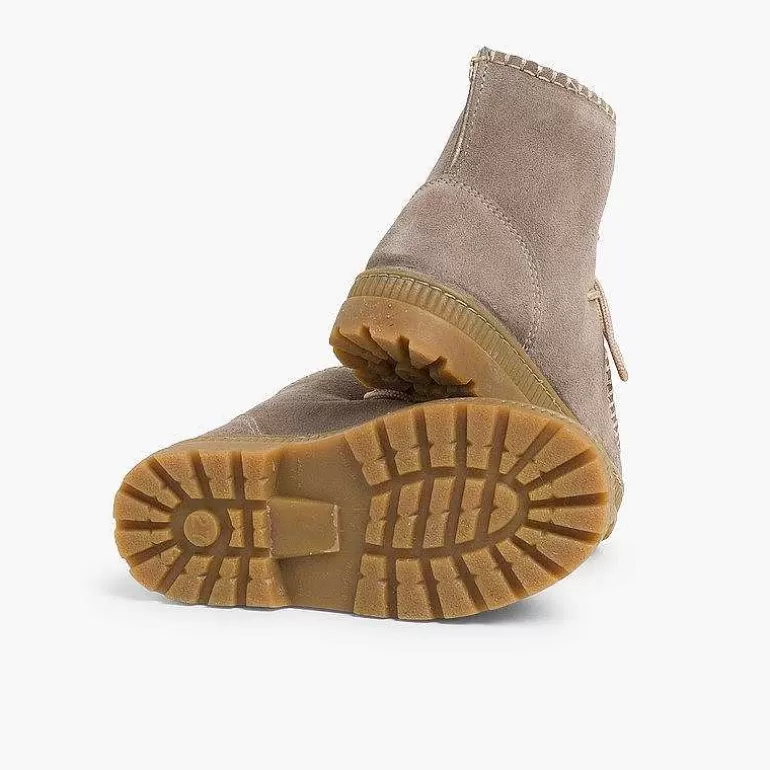Fashion Pisamonas Botas Con Pompones Serraje Niña