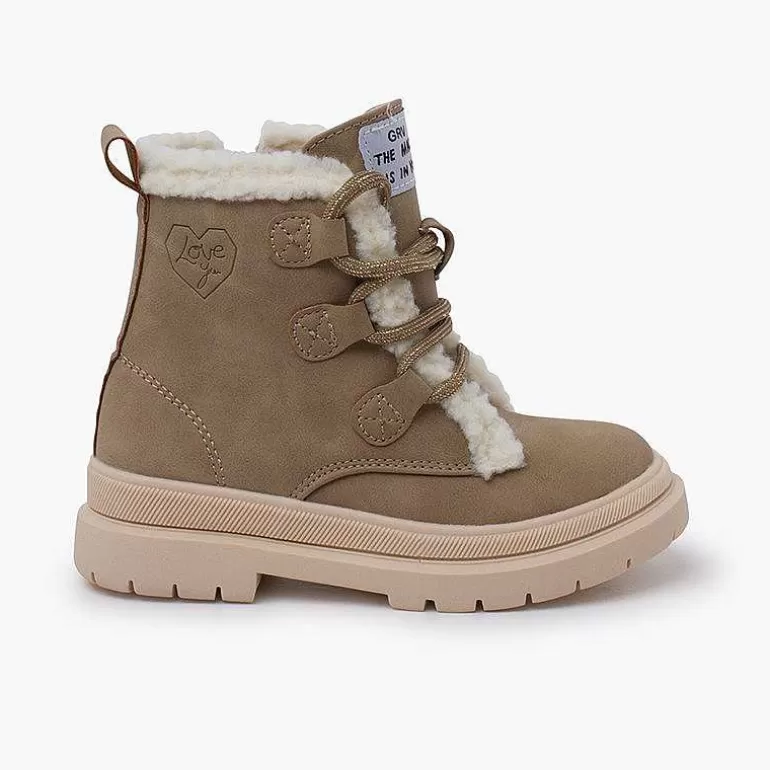 Outlet Pisamonas Botas Garvalin Pelito Cordones Color Topo