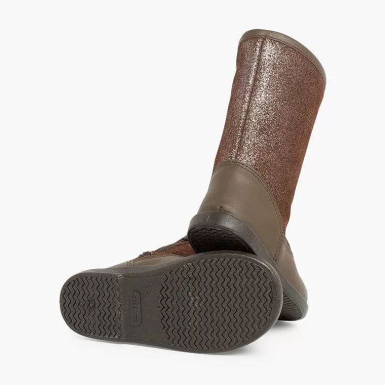 Clearance Pisamonas Botas Niña Piel Y Serraje Brillos