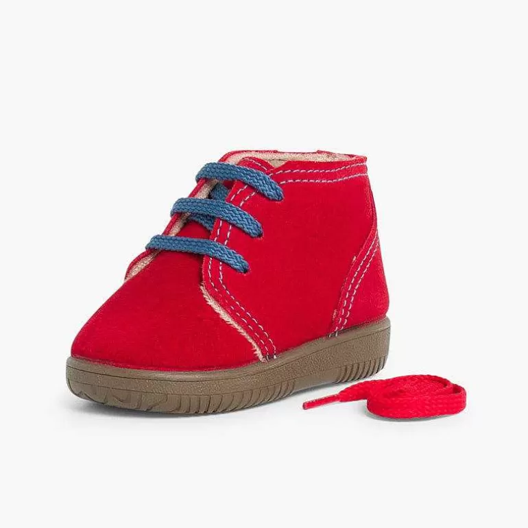 Online Pisamonas Botas Serraje Niños Cordones Intercambiables