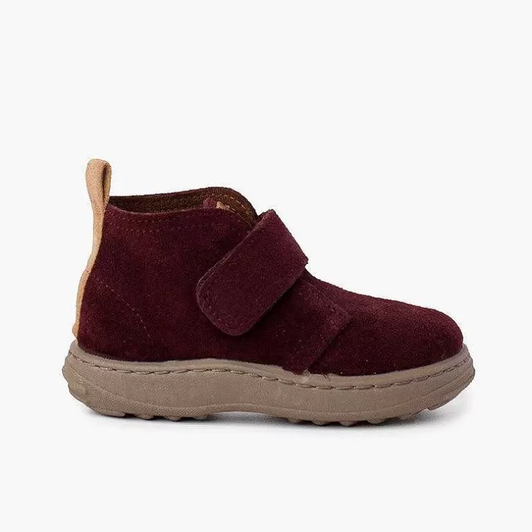 Outlet Pisamonas Botas Serraje Niños Suela Sport Tira Adherente