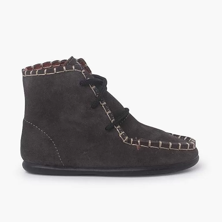 Outlet Pisamonas Botas Tipo Mohicanas Serraje Niños