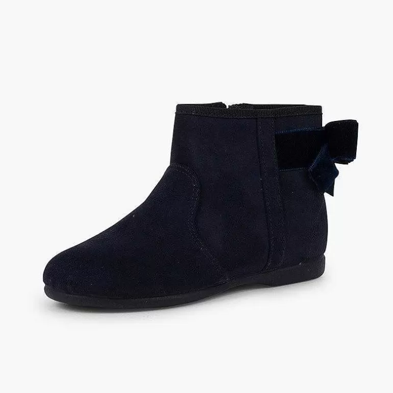 Discount Pisamonas Botines Con Lazo Terciopelo Y Cremallera