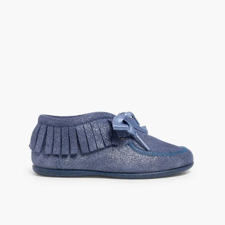 Flash Sale Pisamonas Botines Glitter Indios Con Flecos