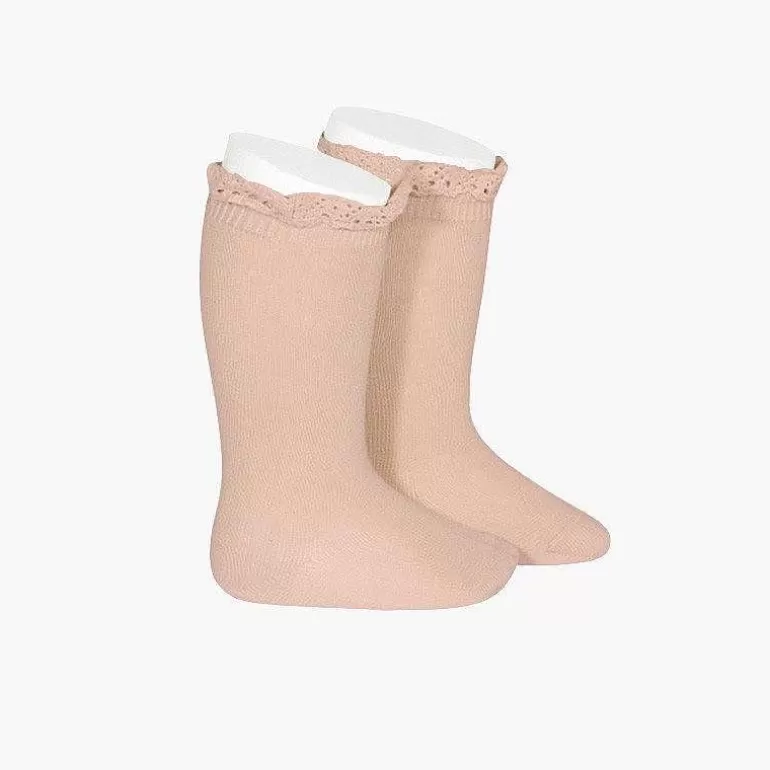 Fashion Pisamonas Calcetines Altos Con Puntilla