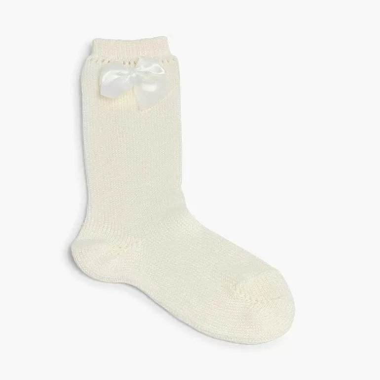 Fashion Pisamonas Calcetines Altos Condor Perle Con Lazo