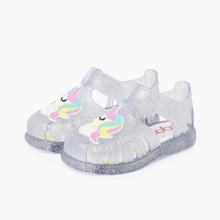 Hot Pisamonas Cangrejeras Glitter Unicornio Tira Adherente