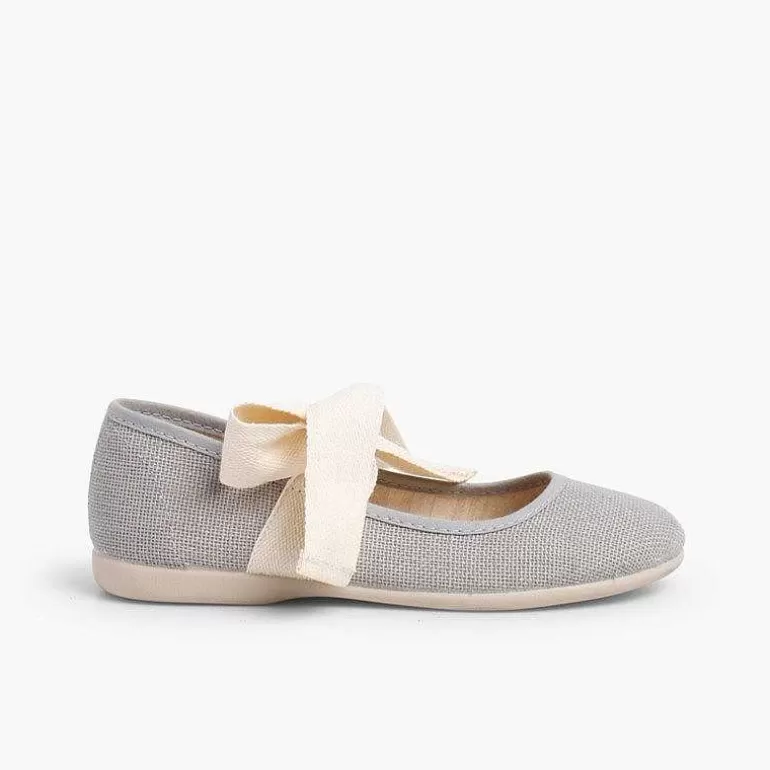 Outlet Pisamonas Mercedita Lino Con Lazo Crudo