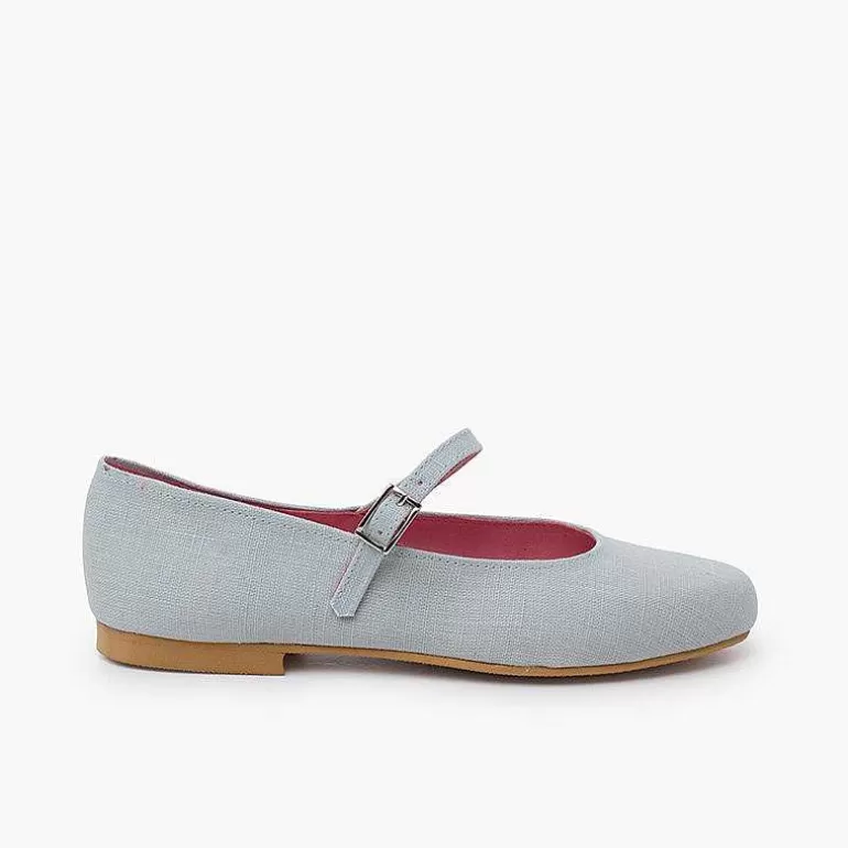 Shop Pisamonas Merceditas Lino Suela Vestir