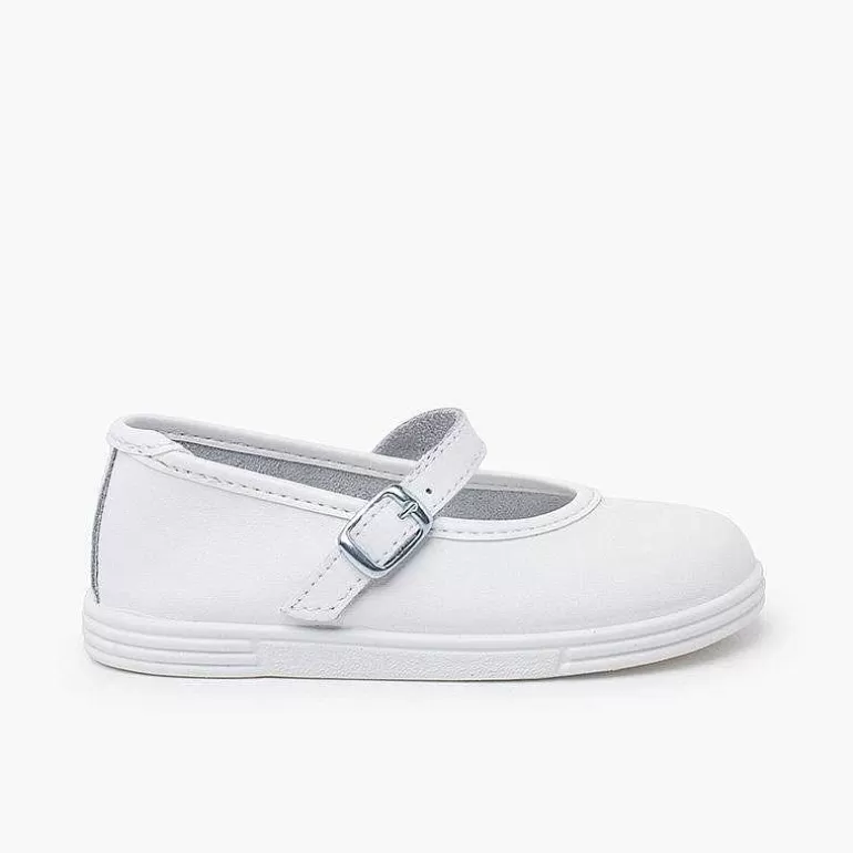 Fashion Pisamonas Merceditas Piel Lavable Hebilla