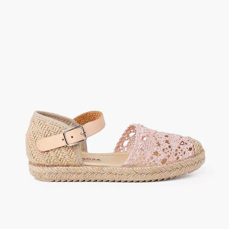 Fashion Pisamonas Sandalia Alpargata Macrame Niña Con Hebilla