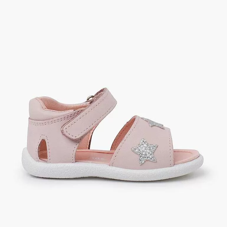 Store Pisamonas Sandalias Bebe Niña Estrellas Purpurina