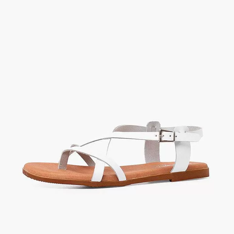 Store Pisamonas Sandalias Mujer Dedo Piel Tiras Cruzadas
