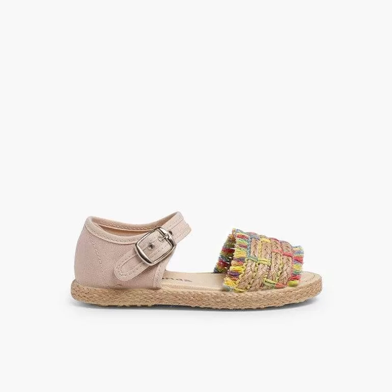 Discount Pisamonas Sandalias Niña Flecos Tipo Alpargata