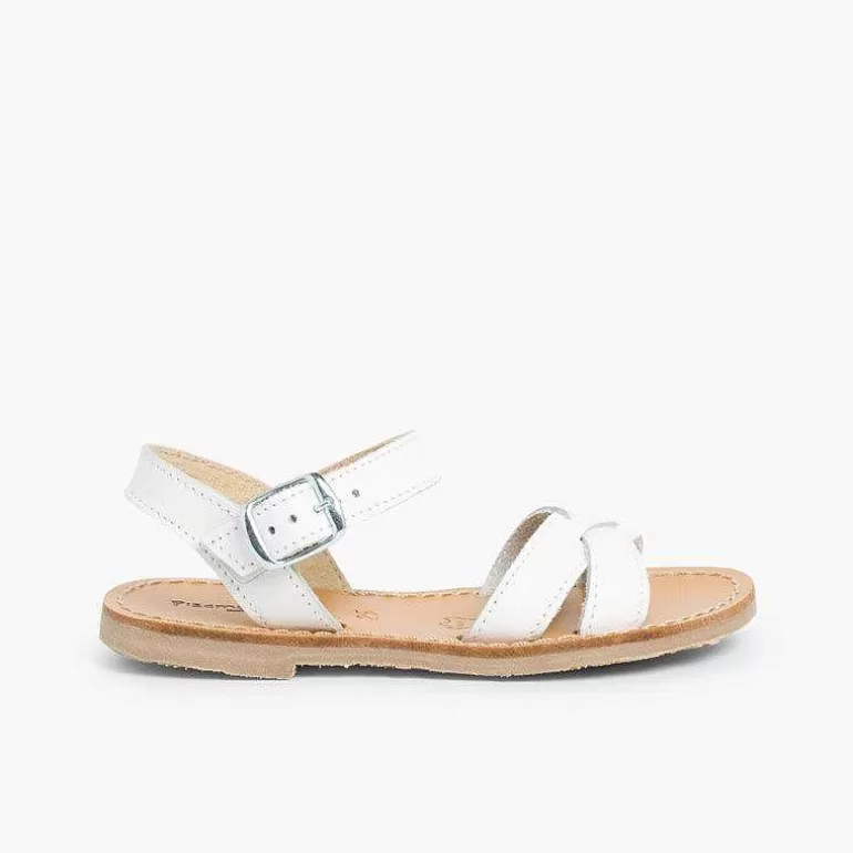 Online Pisamonas Sandalias Niña Piel Lisa Cruzada