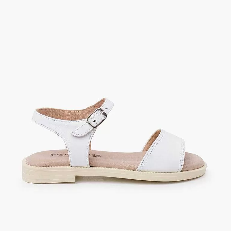 Clearance Pisamonas Sandalias Niña Piel Pala Escotada
