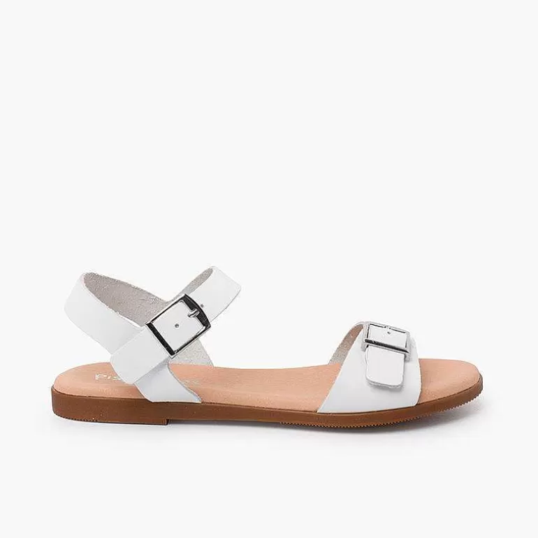 New Pisamonas Sandalias Niña Y Mujer. Pala Con Hebilla Ancha