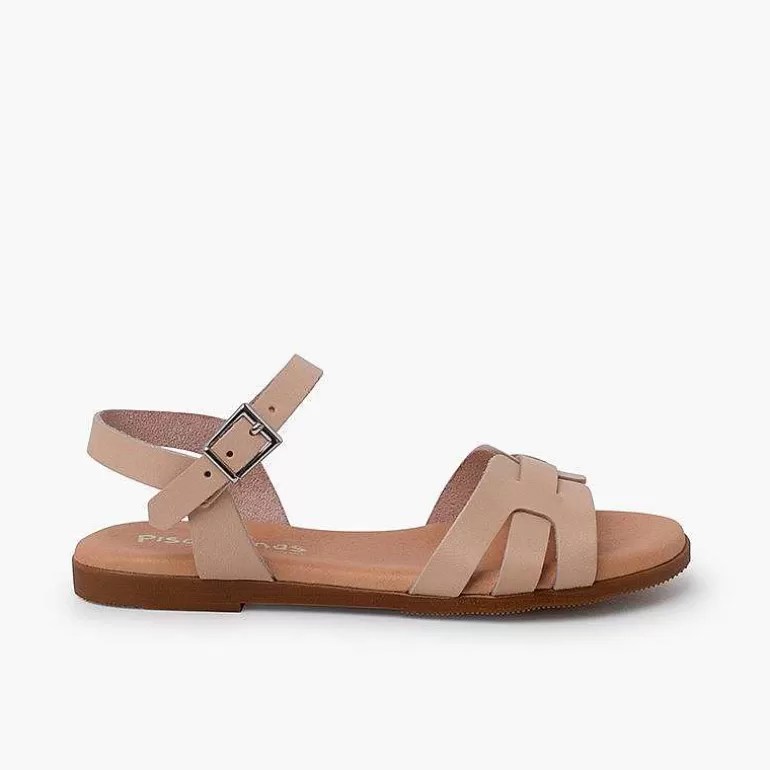 Flash Sale Pisamonas Sandalias Niña Y Mujer Pala Romana Piel