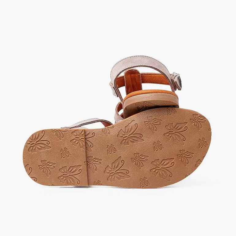Outlet Pisamonas Sandalias Niña Y Mujer Tipo Gladiador Con Hebilla