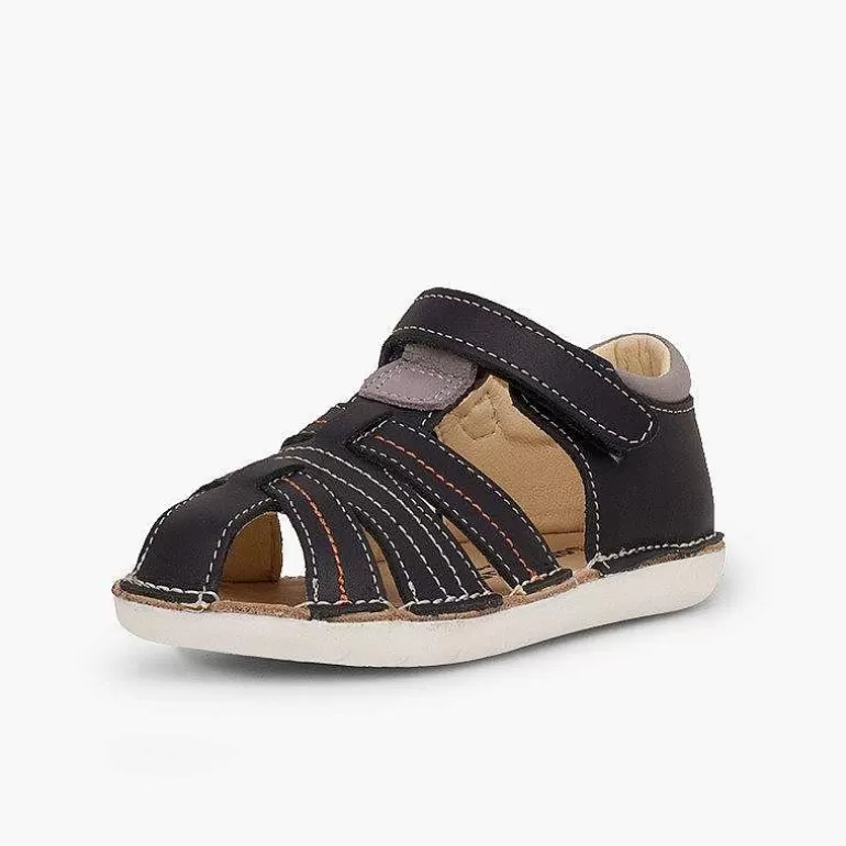 Best Pisamonas Sandalias Piel Niño Con Tira Adherente Cangrejera