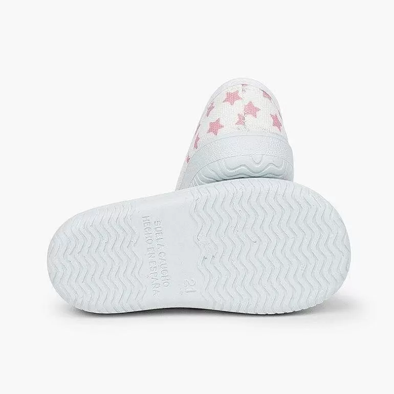 Fashion Pisamonas Zapatilla Niños Lona Estrellas
