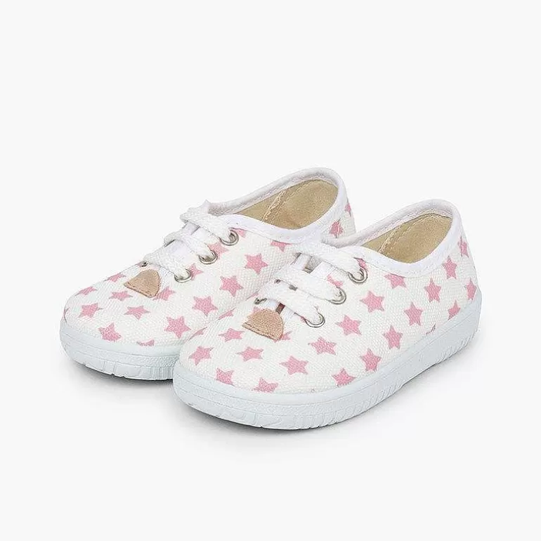 Fashion Pisamonas Zapatilla Niños Lona Estrellas
