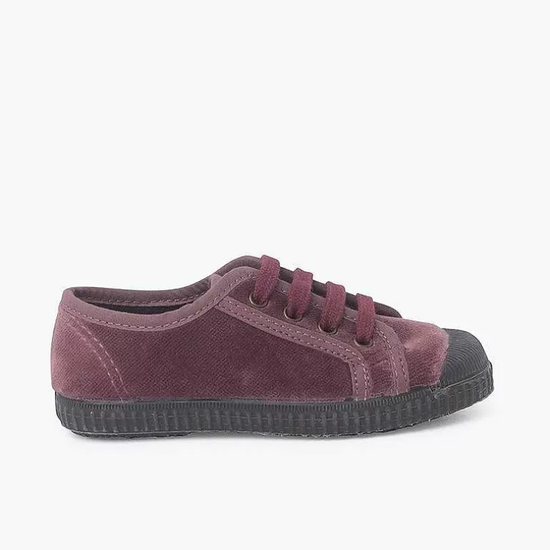 Cheap Pisamonas Zapatilla Terciopelo Con Cordones