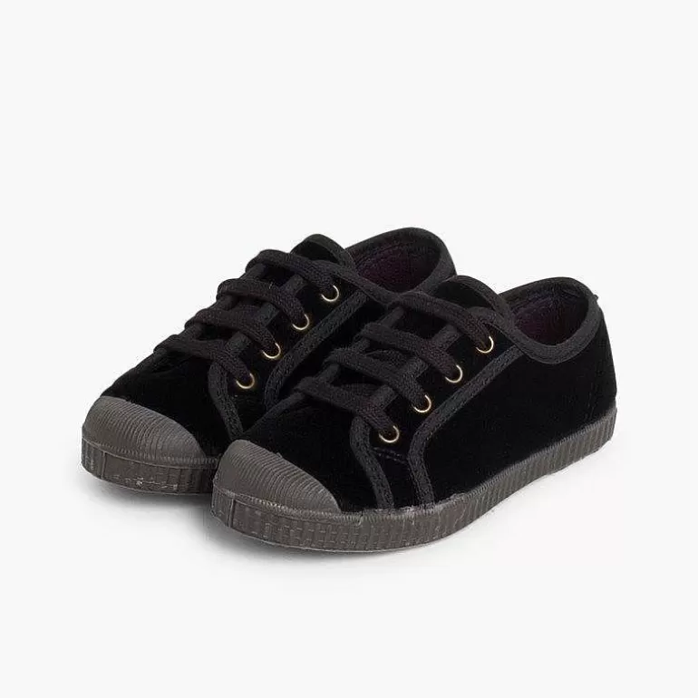 Cheap Pisamonas Zapatilla Terciopelo Con Cordones