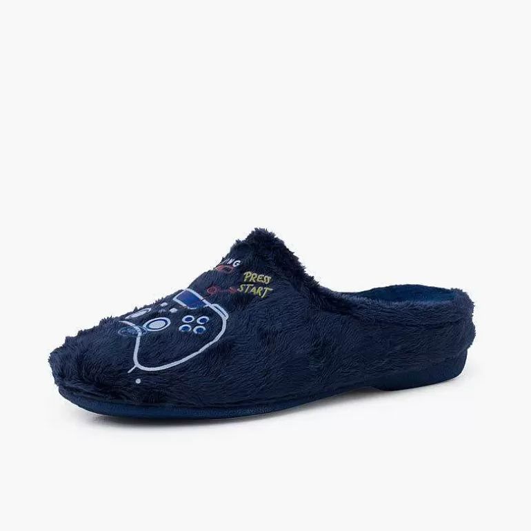 Sale Pisamonas Zapatillas Casa Tipo Zueco Gaming Color Azul Marino