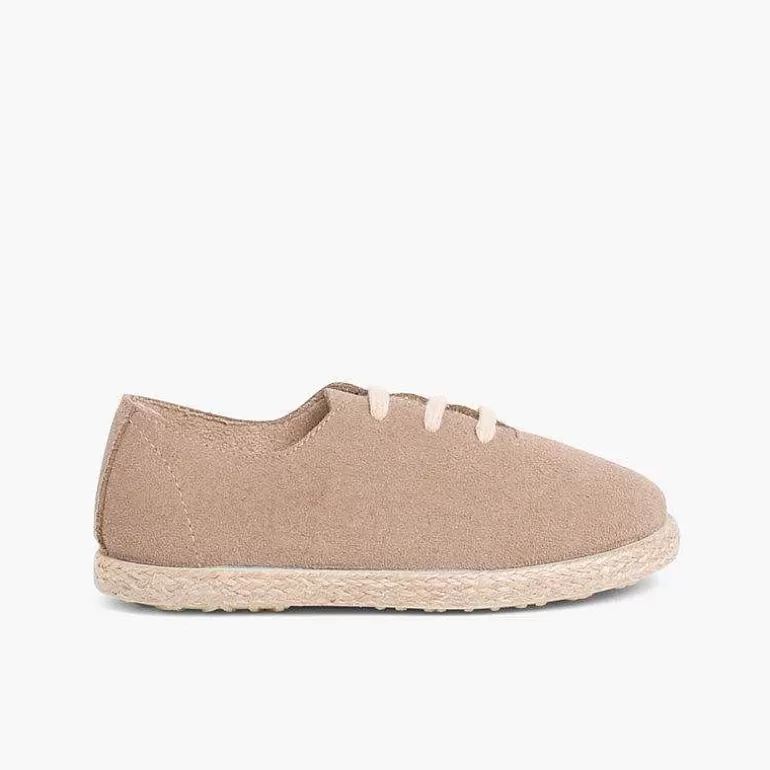 New Pisamonas Zapatillas Cordones Serraje Y Yute Niños