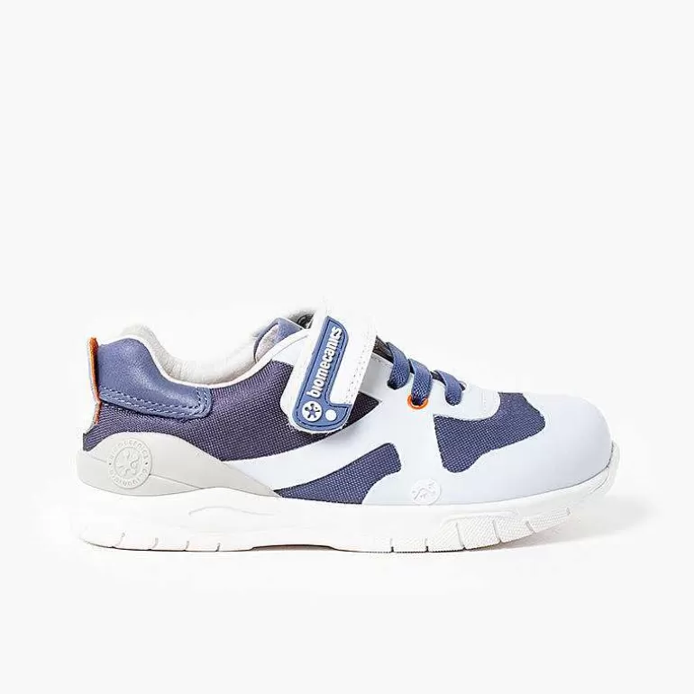 Hot Pisamonas Zapatillas Deportivas Rejilla Niños Biomecanics Color Azul Y Blanco