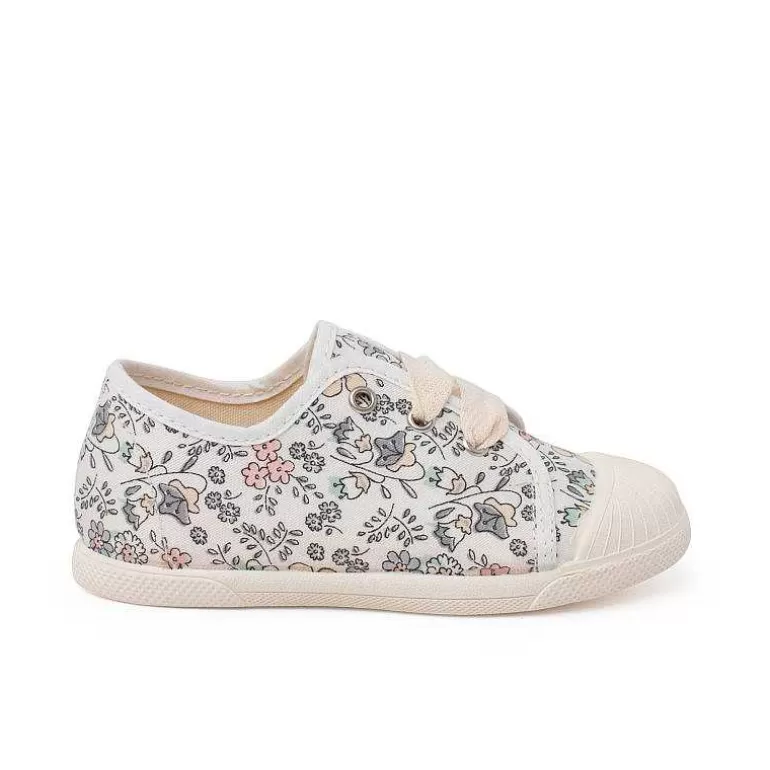 Fashion Pisamonas Zapatillas Flores Puntera De Goma Color Flores