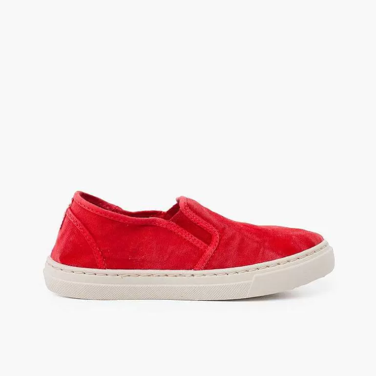 Fashion Pisamonas Zapatillas Lona Lavada Elastico Lateral