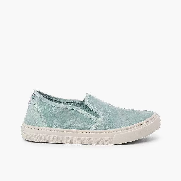 Fashion Pisamonas Zapatillas Lona Lavada Elastico Lateral