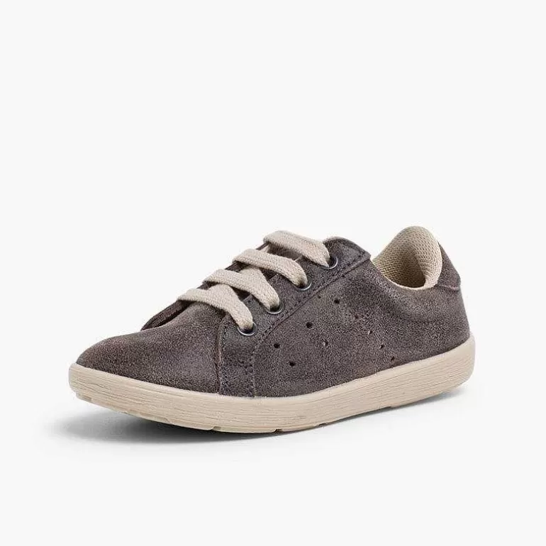 Clearance Pisamonas Zapatillas Sneakers Para Niños Serraje Color Gris