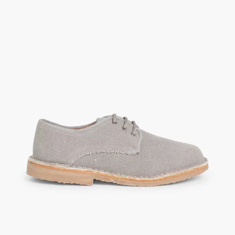 Outlet Pisamonas Zapatos Blucher Niño & Hombre Tejido Canvas