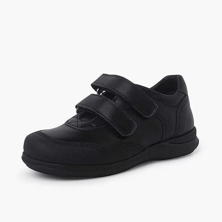 Clearance Pisamonas Zapatos Colegiales Puntera Reforzada Doble Cierre Color Negro